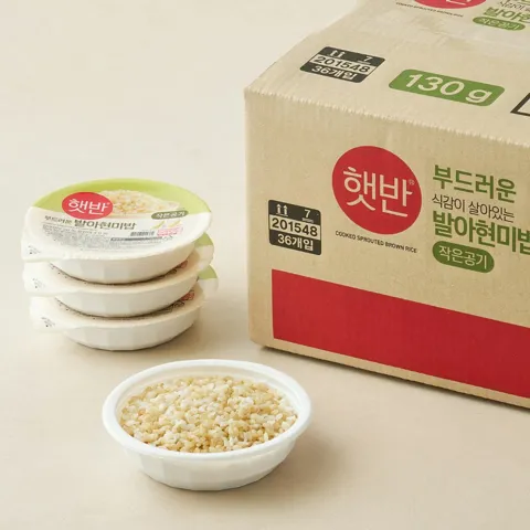 [박스특가]햇반 발아현미밥 작은공기 130gX36개 (소비기한: 2026-07-17)
