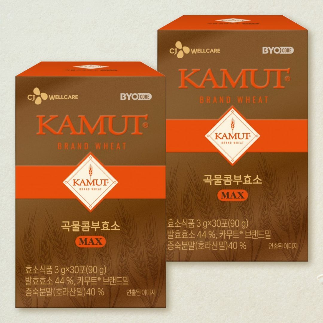[CJ더마켓] 바이오코어 카무트 곡물 콤부효소 MAX 30포X2개