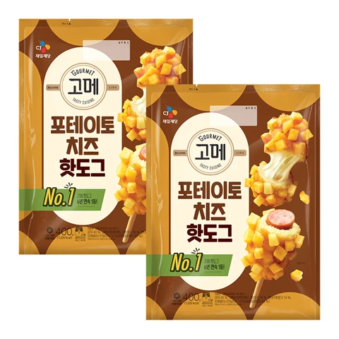 고메 포테이토치즈 핫도그400gX2개