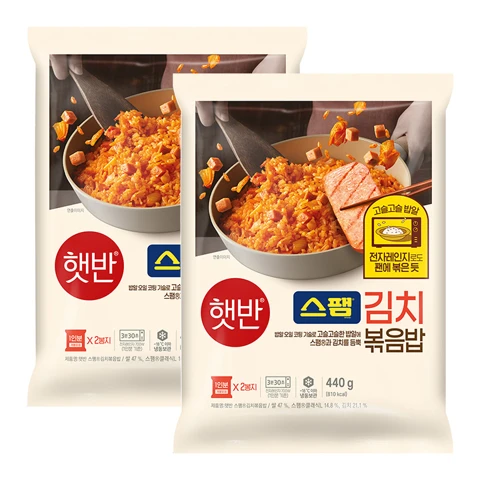 [400개한정]햇반 스팸김치볶음밥 440gX2개