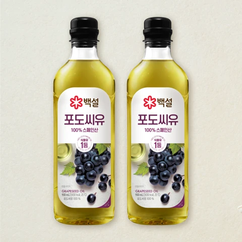 백설 포도씨유 900mlX2개