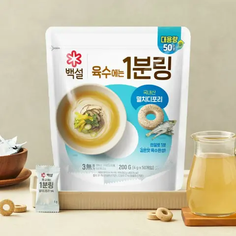 백설 멸치디포리 육수에는 1분링 200g