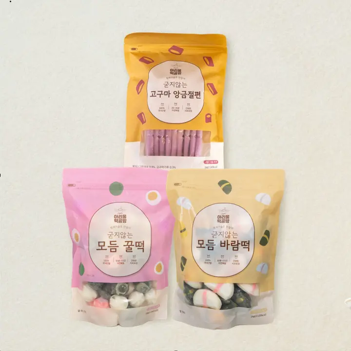 아리울떡공방 굳지않는 떡 1kg 3종 SET 4(꿀떡, 바람떡, 쫀득절편)(총 3개)