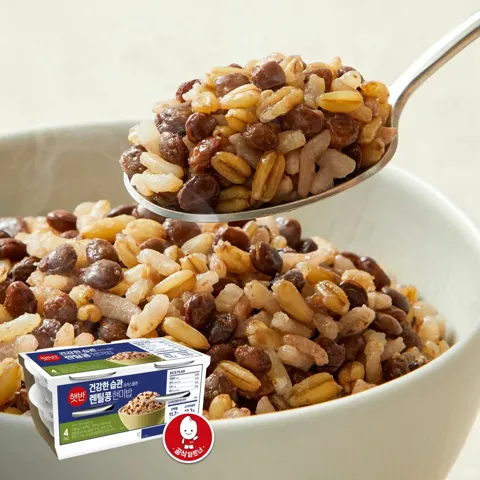 햇반 라이스플랜 렌틸콩현미밥 190gX4개