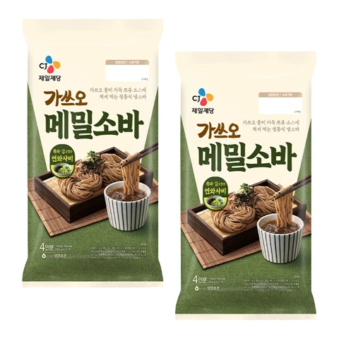 [100개한정]CJ 가쓰오메밀소바 1140g (4인분)X2개