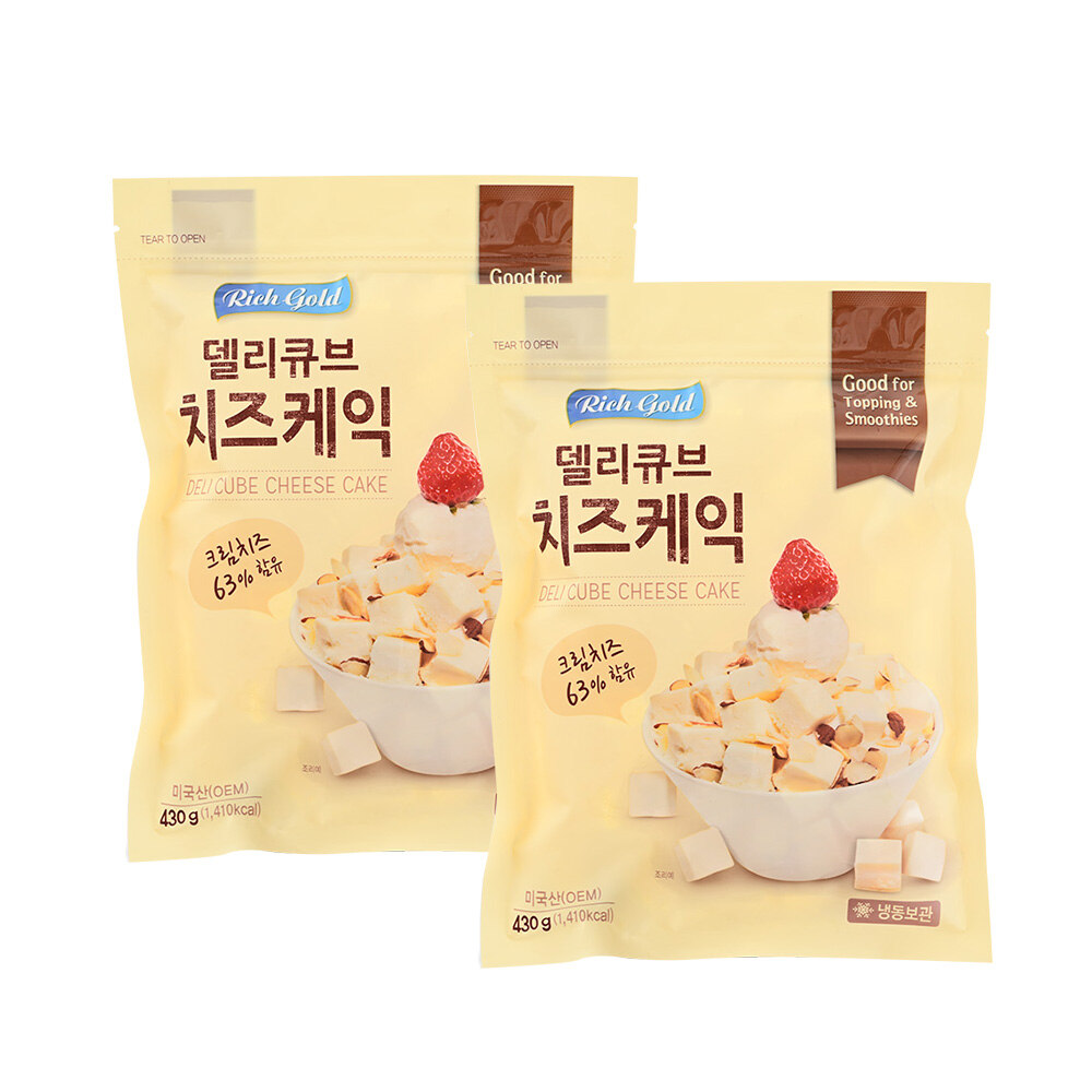 리치골드 델리큐브 치즈케익 430g 2개