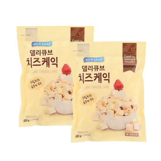 리치골드 델리큐브 치즈케익 430g 2개