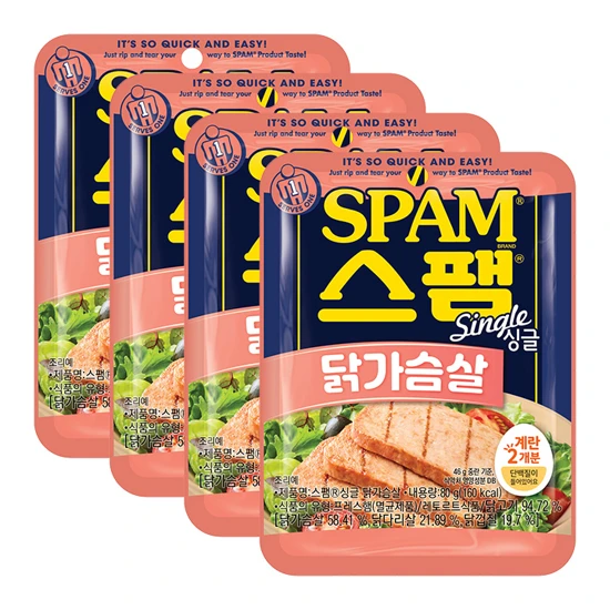 스팸 싱글 닭가슴살 80gX4개