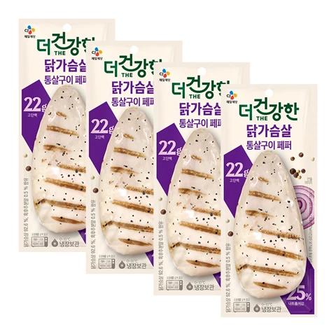 [500개한정]더건강한 닭가슴살 통살 페퍼 100gX4개