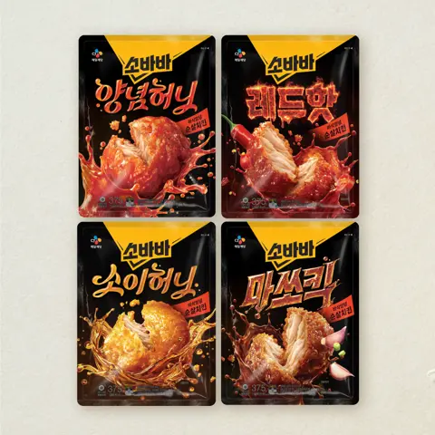 소바바 순살 4종 플래터 (소이허니, 양념, 마쏘킥, 레드핫)