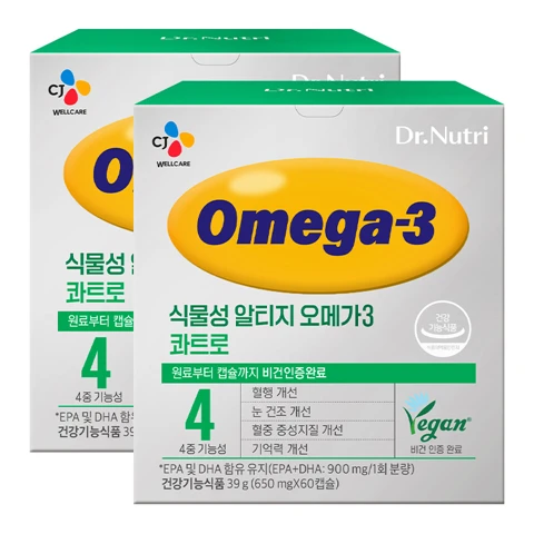 닥터뉴트리 식물성 알티지오메가3콰트로 60캡슐(1개월)X2개