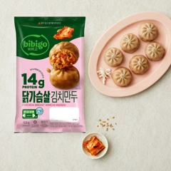 비비고 닭가슴살 김치만두 168g