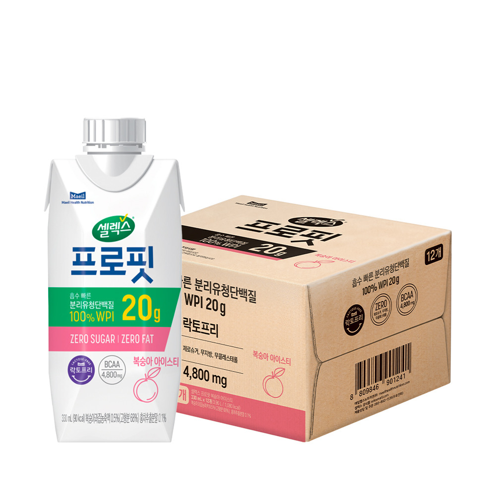 셀렉스 프로핏웨이프로틴복숭아330mlx12입