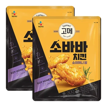 [고메 소바바치킨] 소이허니 윙 300gX2개