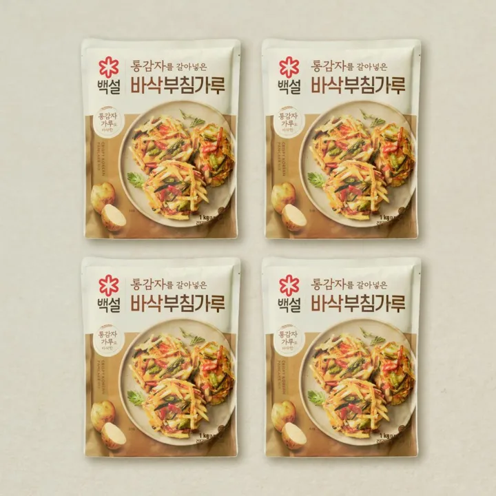 백설 통감자 바삭부침가루 1kg, 4개