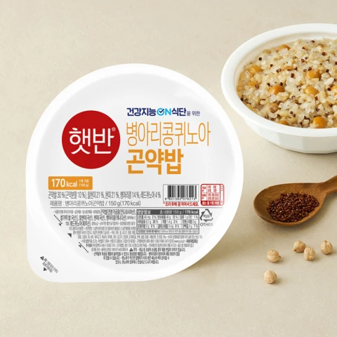 [라이스플랜]햇반 병아리콩퀴노아곤약밥 150gX24개(1box)