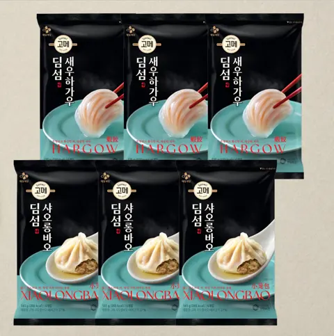 [무료배송]고메 샤오롱바오 141g, 3개+고메 새우하가우 135g, 3개 (총6개)
