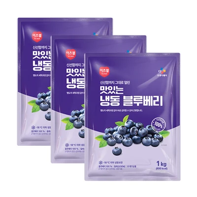 [주말특가] 이츠웰 냉동블루베리 1kgX3개