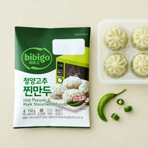 비비고 청양고추 찐만두 112g