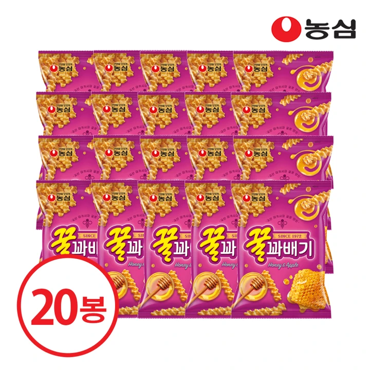 농심 꿀꽈배기 90g x 20봉