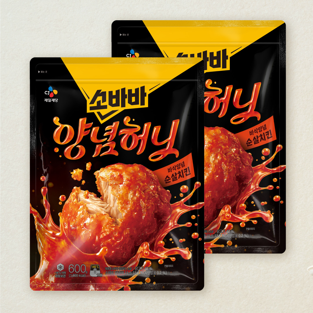 소바바치킨 양념 순살 600gX2개