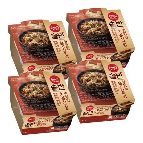 [500개한정]햇반솥반 소고기우엉밥 200gX4개