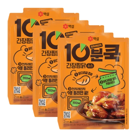 백설 10분쿡 간장찜닭소스 100g x 3