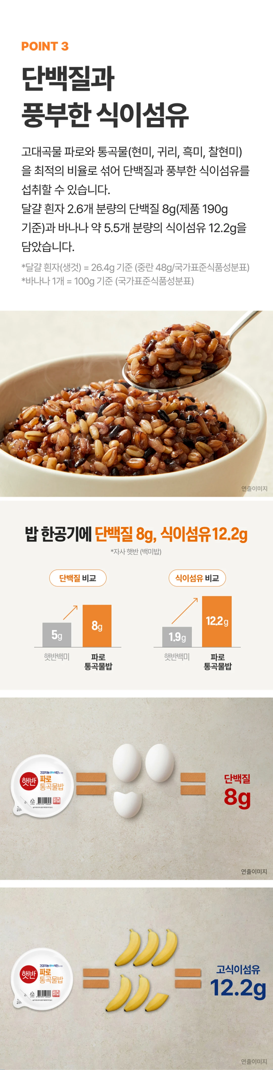 햇반 라이스플랜 파로통곡물밥 제품 상세 — 밥공기형 용기 규격 및 전문 소믈리에 연구원의 노하우 소개