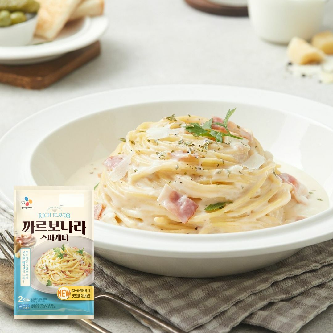 CJ 까르보나라 스파게티 2인분 600g