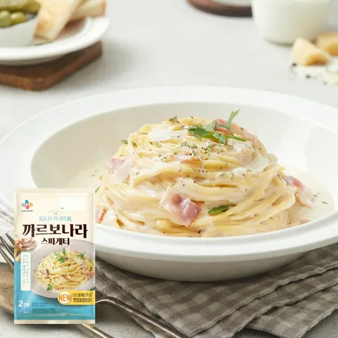 CJ 까르보나라 스파게티 2인분 600g