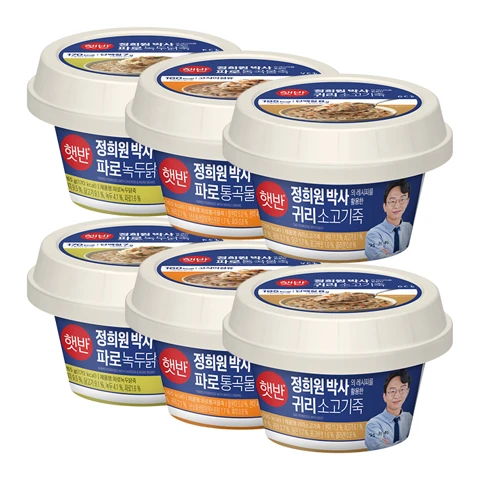 [정희원박사 저속식단]햇반 파로녹두닭죽X2개+파로통곡물죽X2개+귀리소고기죽X2개