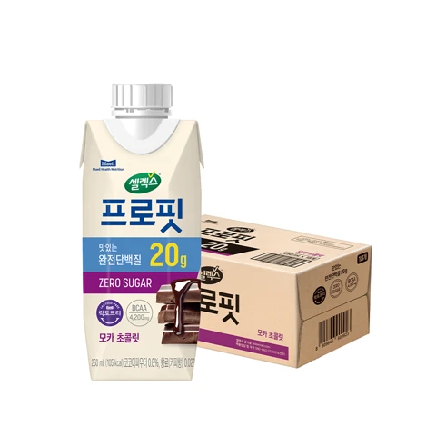 [행사]셀렉스 프로핏 맛있는 완전단백질 모카 초콜릿 드링크 250ml x 18입