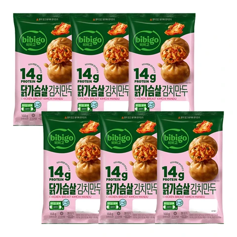 비비고 닭가슴살 김치만두 168gX6개