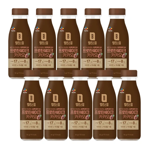 [100개한정]밸런스밀 프로틴쉐이크 카카오 50gX10개