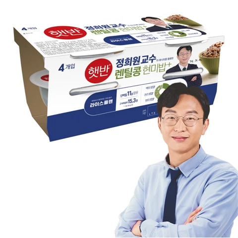 [정희원교수] 햇반 라이스플랜 렌틸콩현미밥 190gx4개입X6개(낱개 24개)