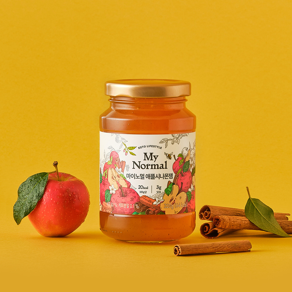 마이노멀 저당 저칼로리 애플시나몬잼 320g