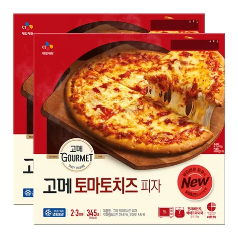 [200개한정]고메 토마토치즈 피자 345gx2개