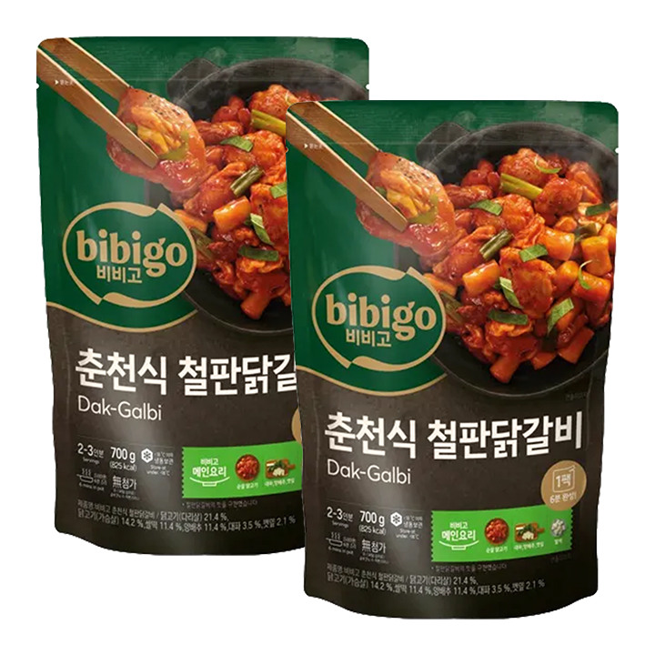 비비고 춘천식 철판 닭갈비 700gX2개