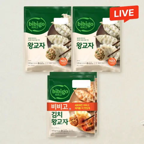 [야식만두팩]비비고왕교자1.05kgx2개+김치왕교자420gx2개입(총 4개)