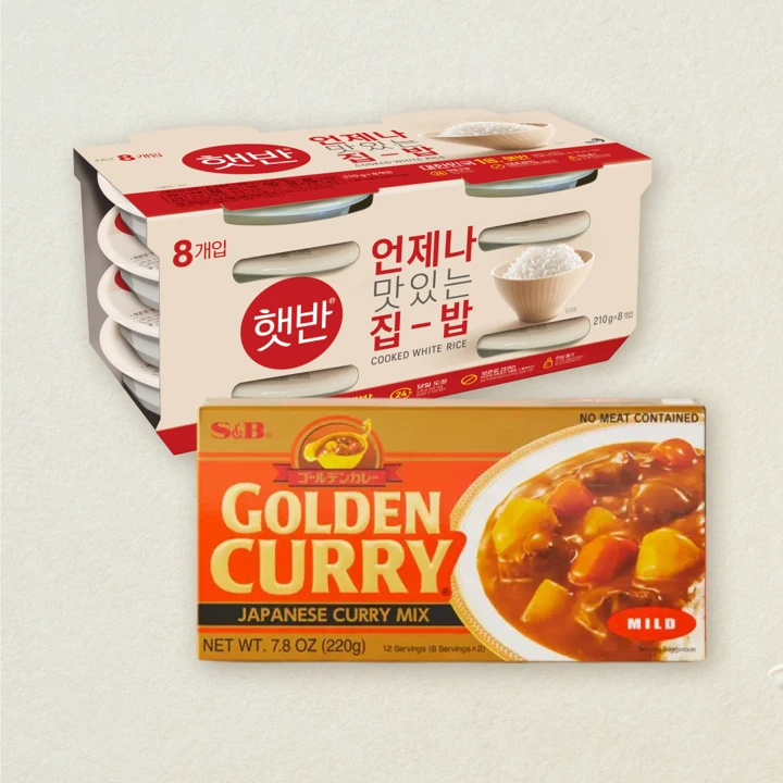 햇반 210g*8번들X1개+에스앤비 골든카레 순한맛 220gX1개