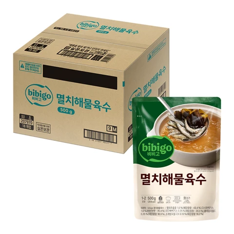 비비고 멸치해물육수 500gX18개(1box)