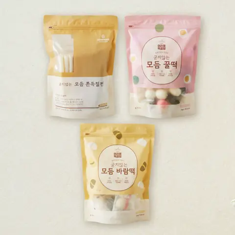 아리울떡공방 굳지않는 떡 1kg 3종 SET 4(꿀떡, 바람떡, 쫀득절편)(총 3개)