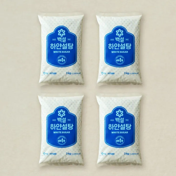 백설 하얀설탕 3kg, 4개
