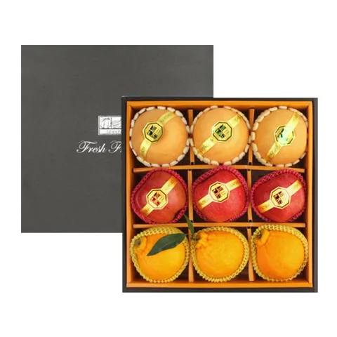 [26년설 선물세트]혼합과일 선물세트 4kg (사과3입+배3입+한라봉3입)