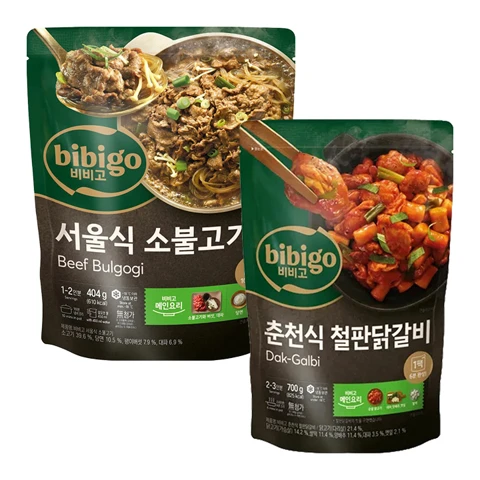 [간편조리 밀키트세트]춘천식 닭갈비 700g+서울식 소불고기404g