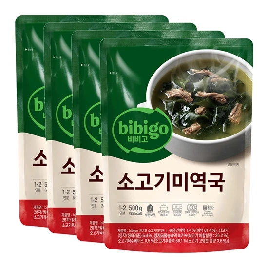 비비고 소고기 미역국 500gx4개