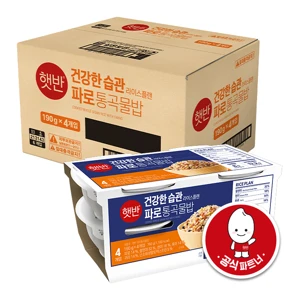 햇반 라이스플랜 파로통곡물밥 190gX4개X6개(총 24개)