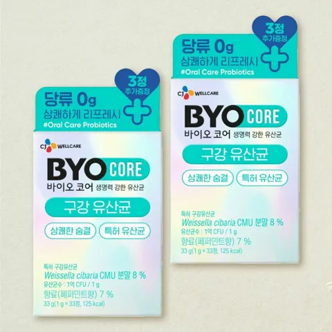 바이오코어 구강유산균 30+3정X2개