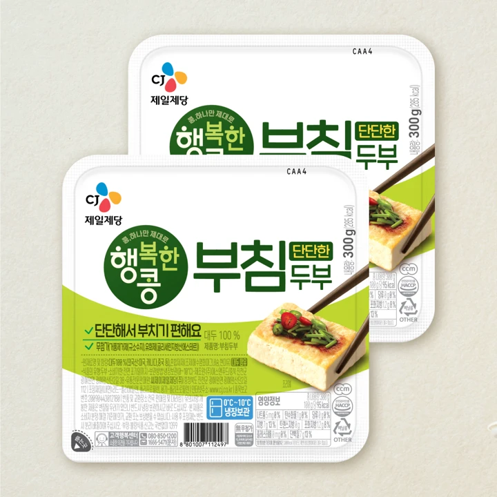 행복한콩 단단한 부침두부 300gX2개