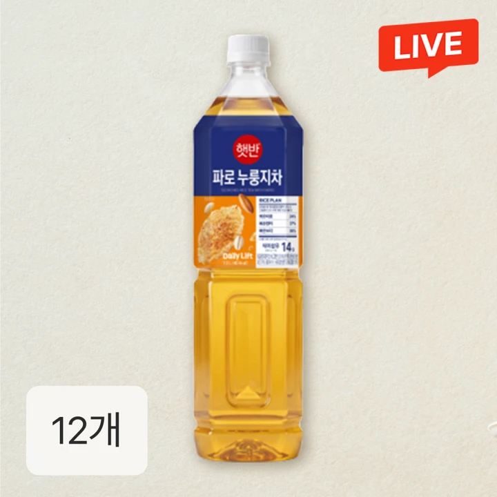 햇반 파로누룽지차 1.5LX12개(1box)